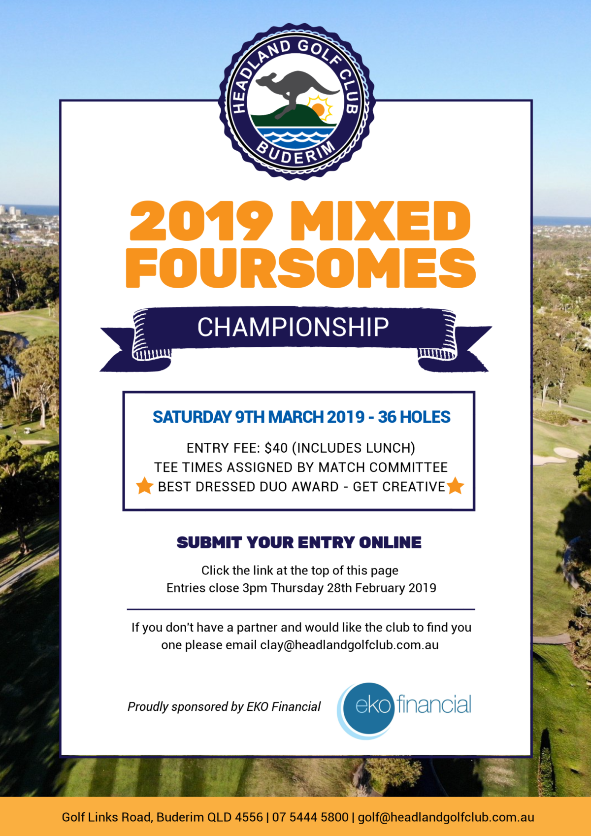 2019 Mixed Foursomes Championship - Headland Golf Club, Sunshine Coast